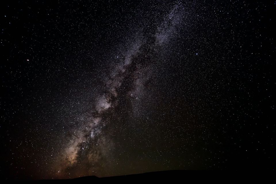 Night driving through rural Arizona